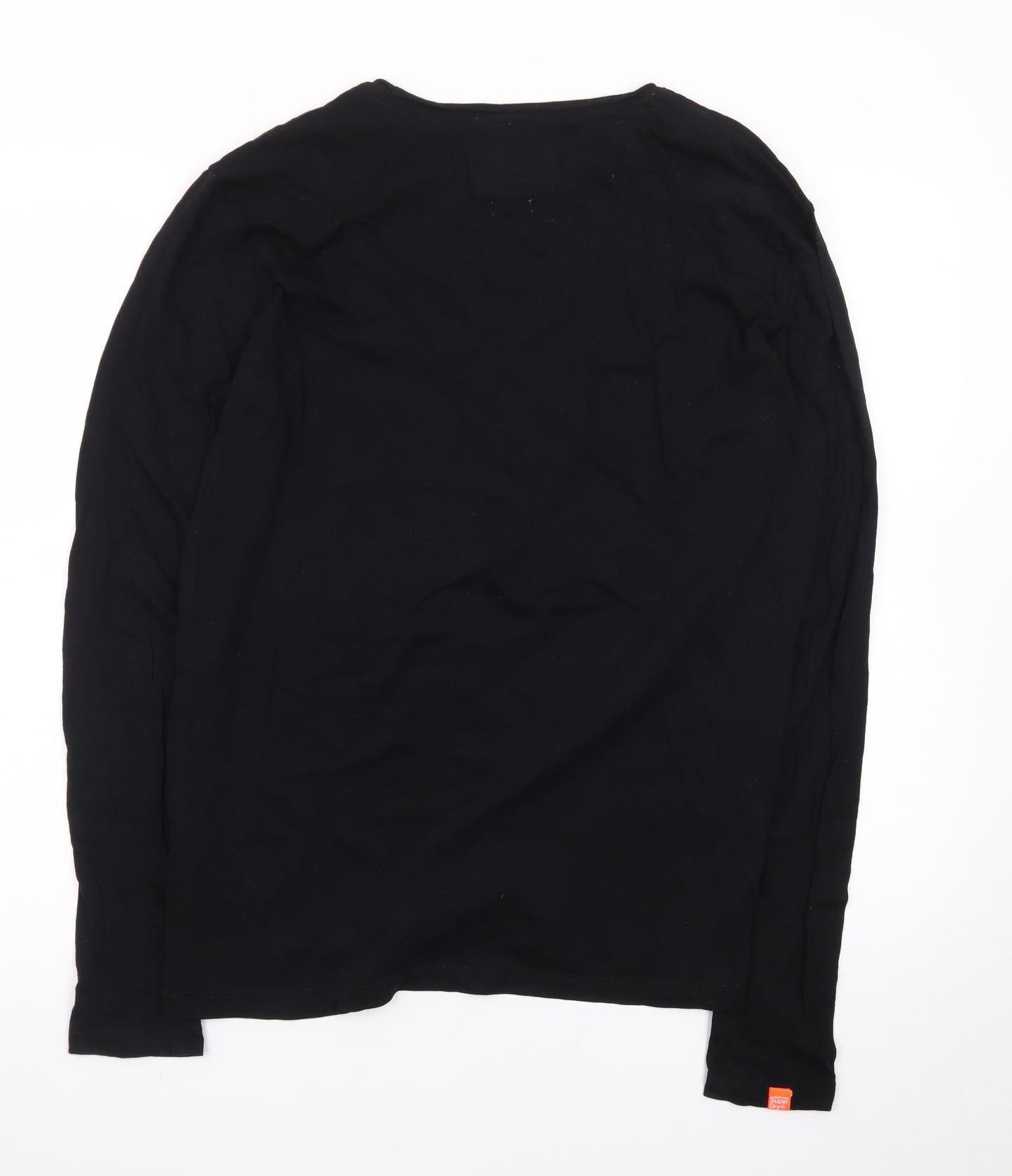 Superdry Mens Black Cotton Pullover Jumper Medium