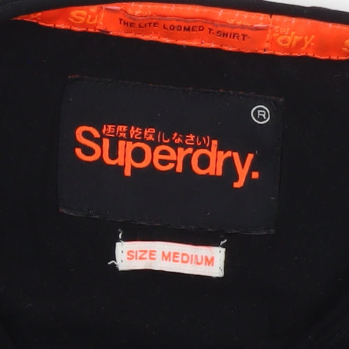 Superdry Mens Black Cotton Pullover Jumper Medium