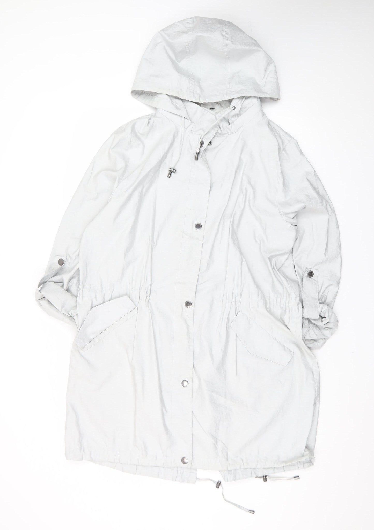 Four Seasons London Women's Grey Hooded Parka Coat L