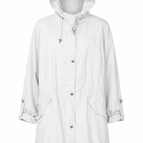 Four Seasons London Women's Grey Hooded Parka Coat L