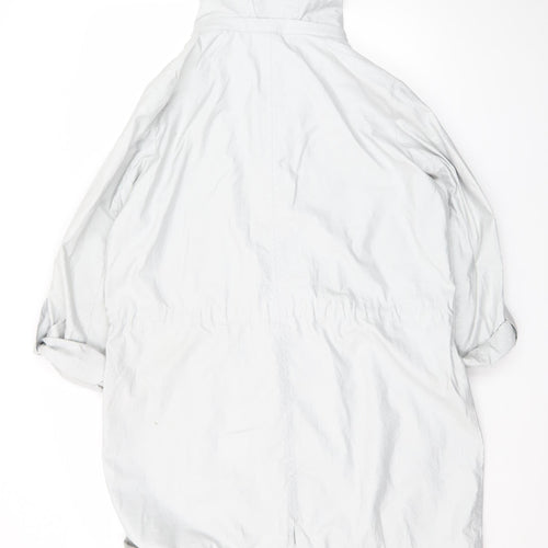 Four Seasons London Women's Grey Hooded Parka Coat L