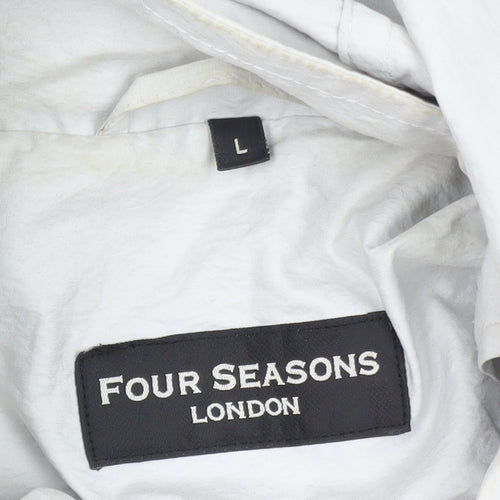 Four Seasons London Women's Grey Hooded Parka Coat L