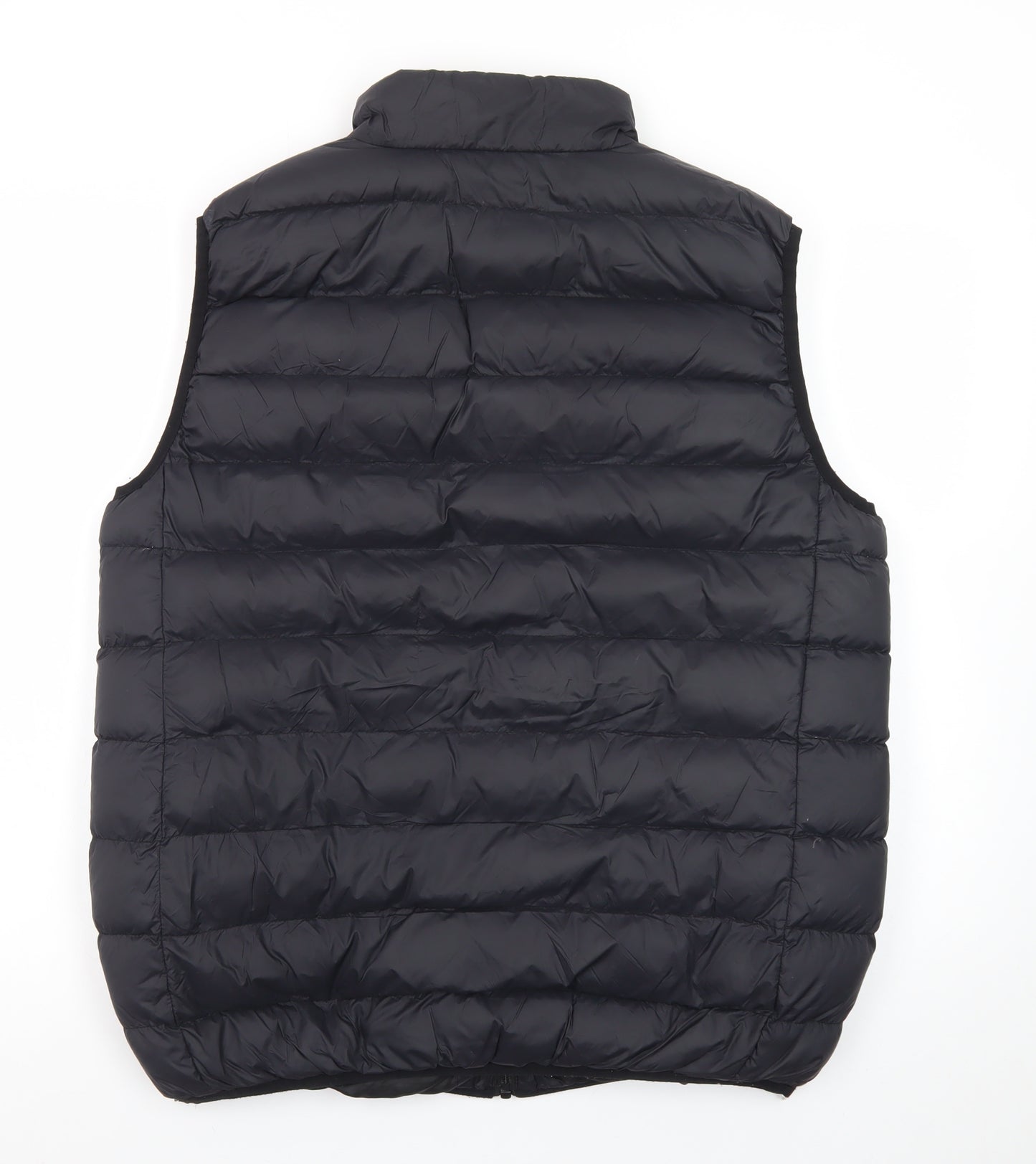 Brave Soul Men's Black Puffer Gilet Waistcoat Size L Warm Lightweight