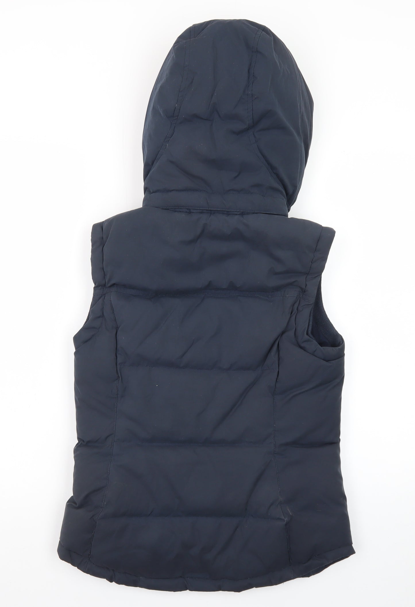 Jack Wills Women's Blue Hooded Puffer Gilet Size 8