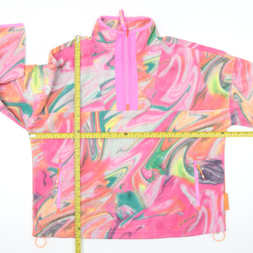 Helen Steele x Dunnes Stores Women's Pink Multicoloured Fleece Pullover Sweatshirt Size L