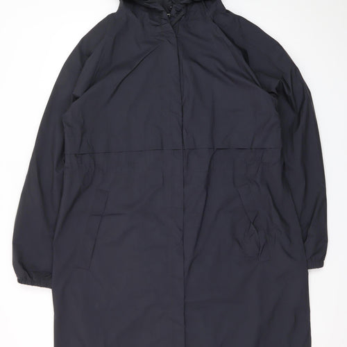 Seasalt Cornwall Blue Waterproof Hooded Rain Coat Jacket UK 42 Unisex