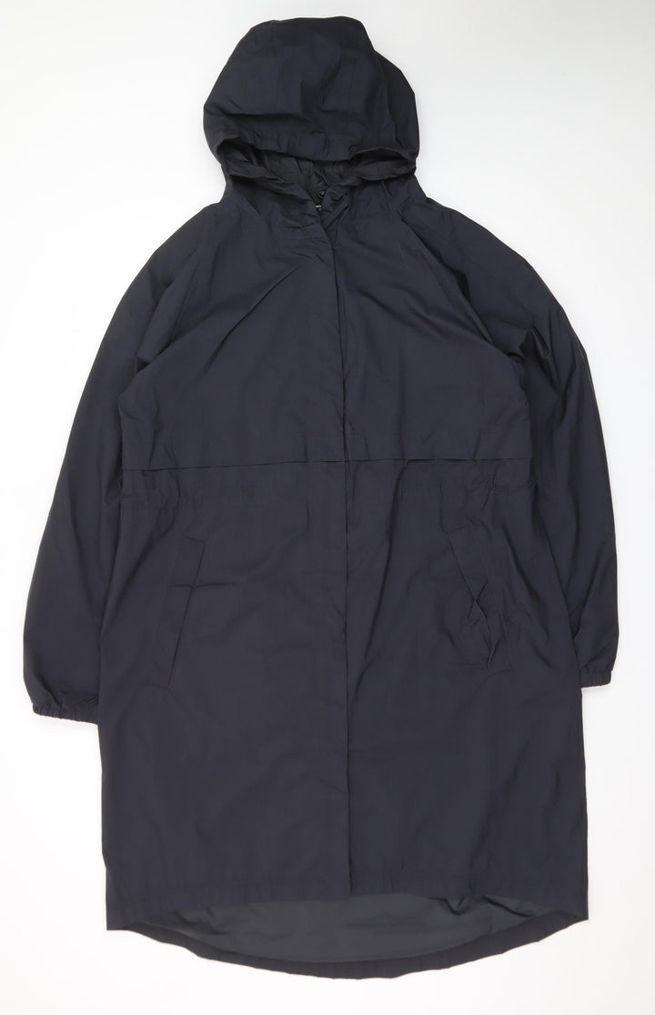 Seasalt Cornwall Blue Waterproof Hooded Rain Coat Jacket UK 42 Unisex