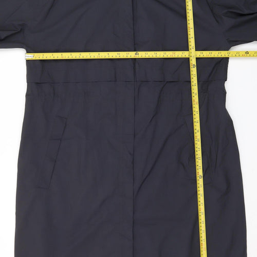 Seasalt Cornwall Blue Waterproof Hooded Rain Coat Jacket UK 42 Unisex