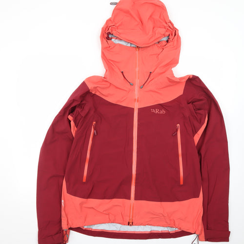Rab Women's Red Waterproof Hooded Softshell Jacket UK 14