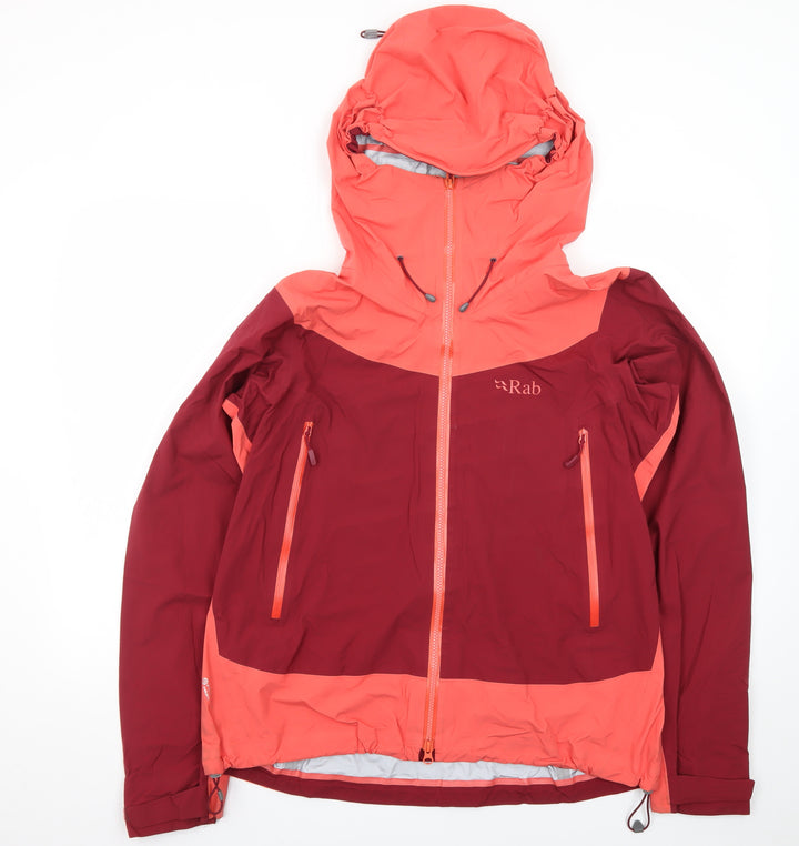 Rab Women's Red Waterproof Hooded Softshell Jacket UK 14