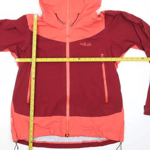 Rab Women's Red Waterproof Hooded Softshell Jacket UK 14