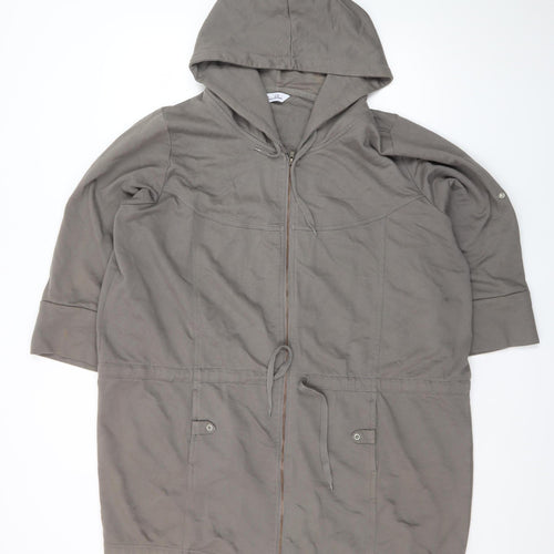 Union Blues Women's Grey Size 24 Full Zip Hooded Tunic Jacket