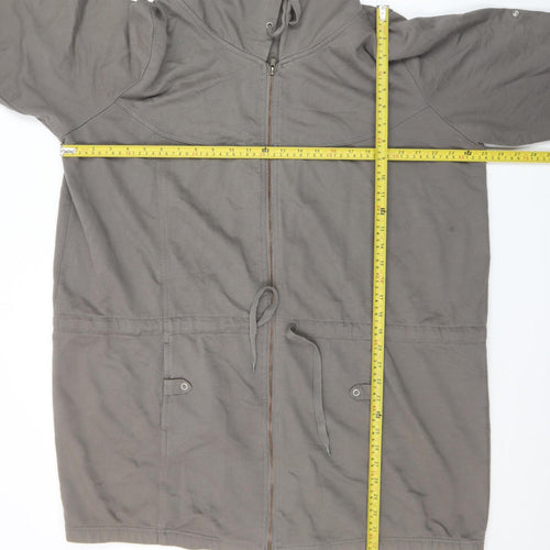 Union Blues Women's Grey Size 24 Full Zip Hooded Tunic Jacket