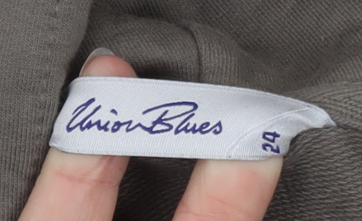 Union Blues Women's Grey Size 24 Full Zip Hooded Tunic Jacket