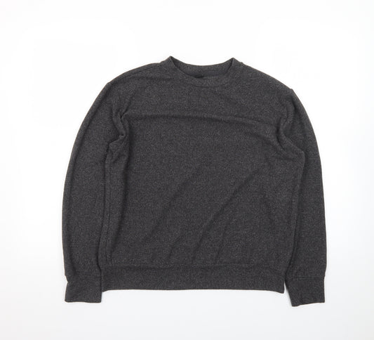 UNIQLO Men Grey Wool Blend Crew Neck Pullover Jumper XS
