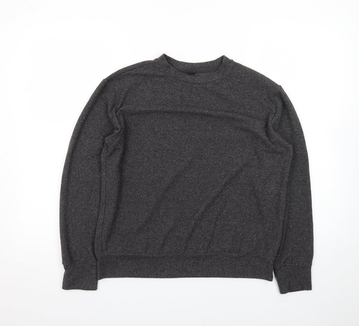 UNIQLO Men Grey Wool Blend Crew Neck Pullover Jumper XS