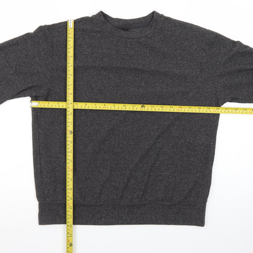 UNIQLO Men Grey Wool Blend Crew Neck Pullover Jumper XS