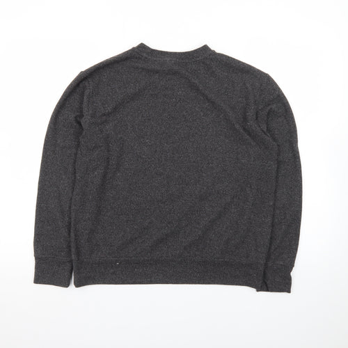 UNIQLO Men Grey Wool Blend Crew Neck Pullover Jumper XS