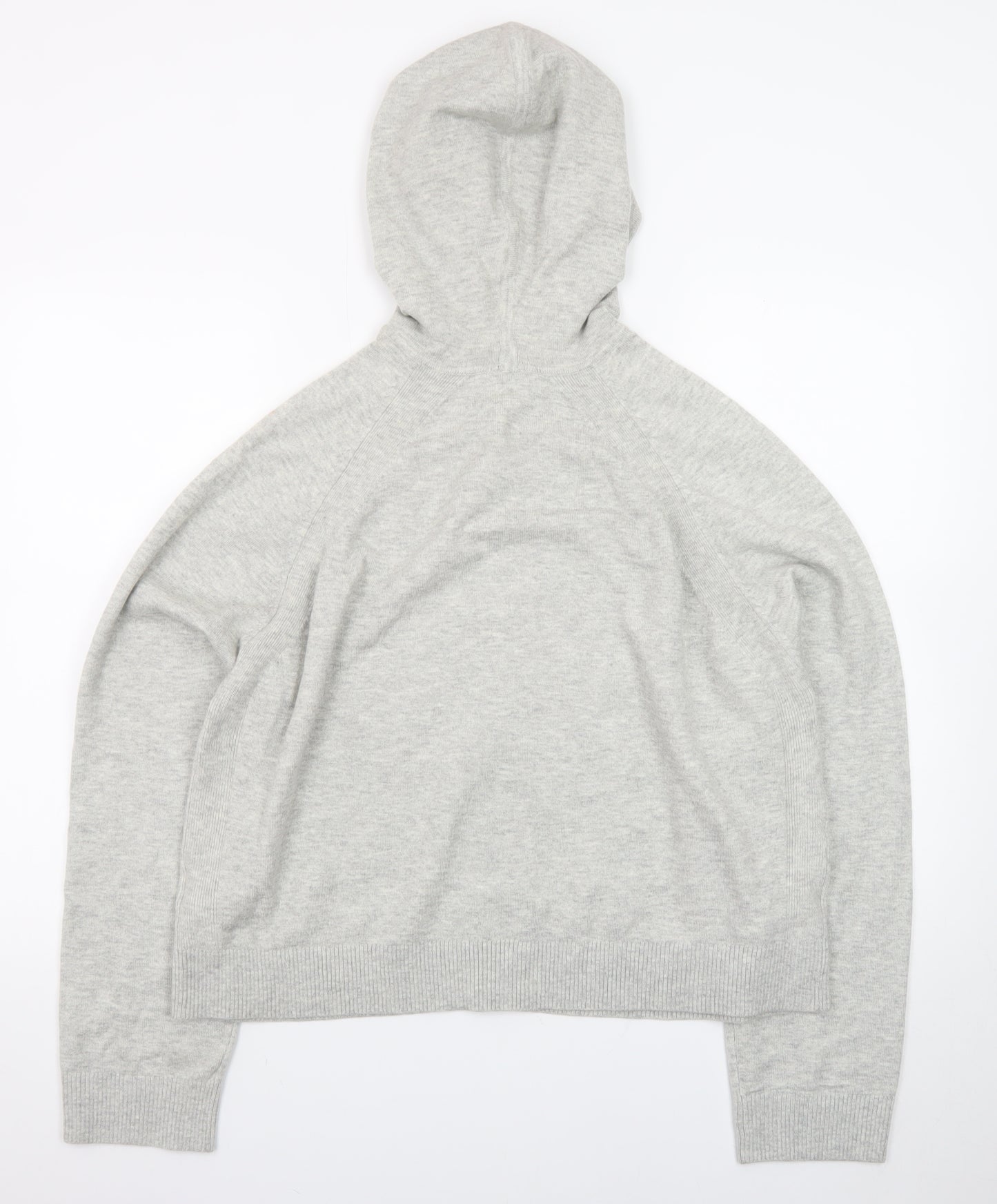 Marks and Spencer Women’s Grey Full Zip Hooded Knit Jumper Size L