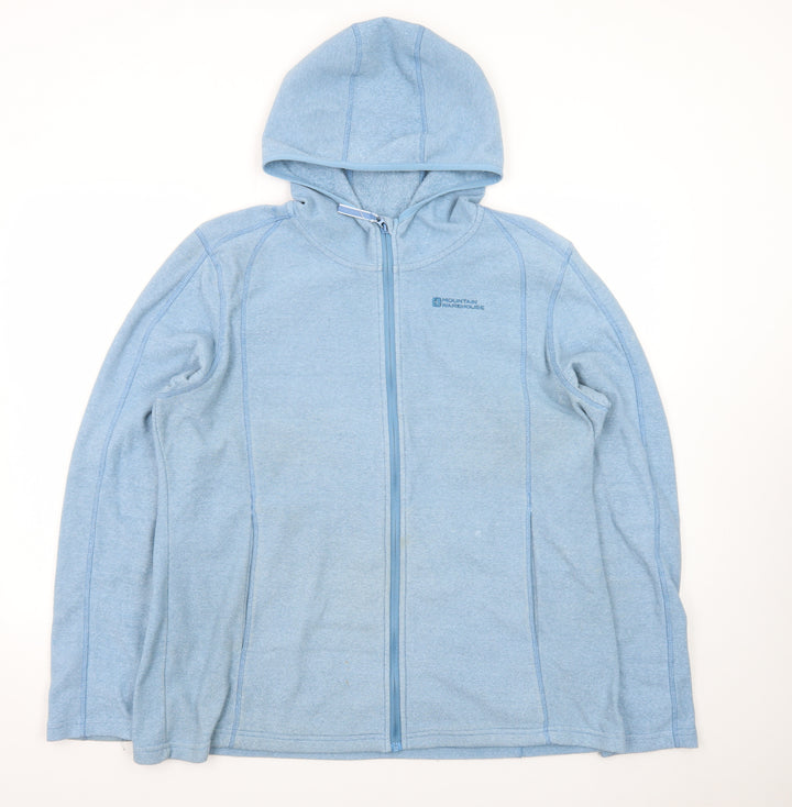 Mountain Warehouse Women Blue Full Zip Hoodie Size 18 Fleece