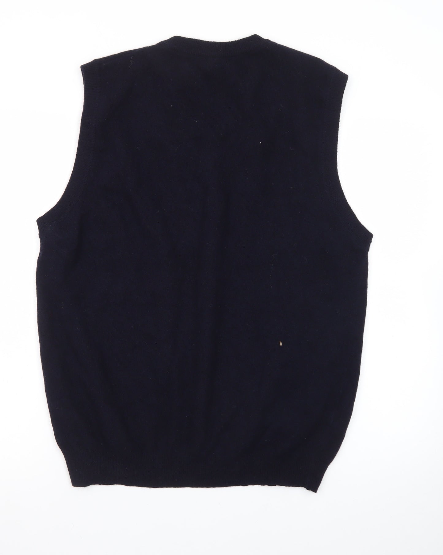 Marco Donati Men's Black Wool V-Neck Sleeveless Vest L