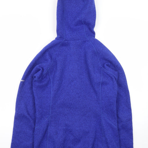 Berghaus Women Blue Full Zip Hooded Fleece Jumper UK 12 M
