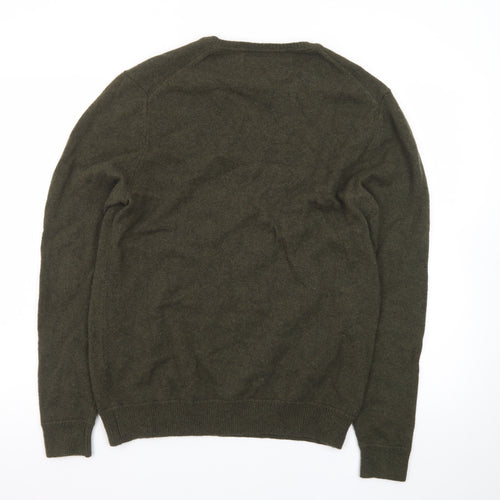 Superdry Men's Green XL Crew Neck Wool Pullover Jumper