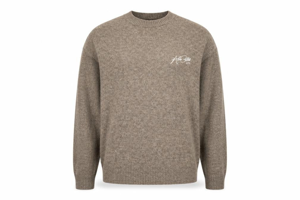 Front view of River Island Women Brown Wool Blend Crew Neck Jumper L