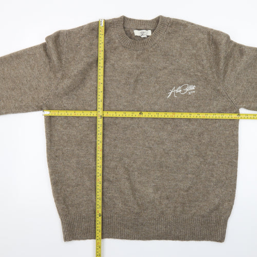 River Island Women Brown Wool Blend Crew Neck Jumper L