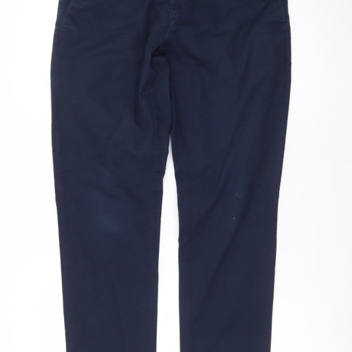 GANT Men's Blue Chino Trousers W32 L30 Regular Fit Smart Casual