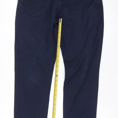 GANT Men's Blue Chino Trousers W32 L30 Regular Fit Smart Casual