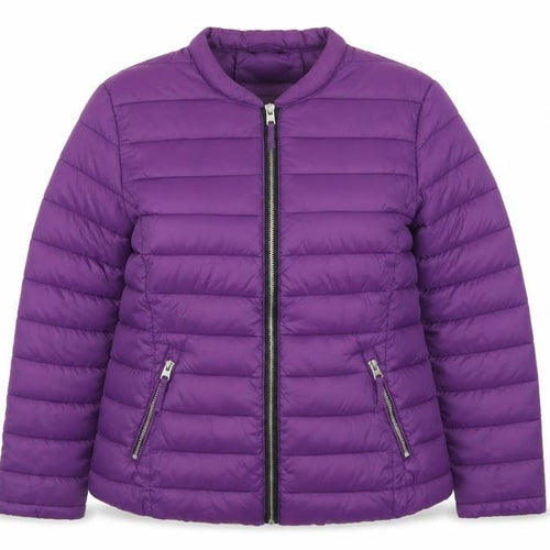 Pimkie Women's Purple Puffer Jacket Size L Quilted Casual Coat