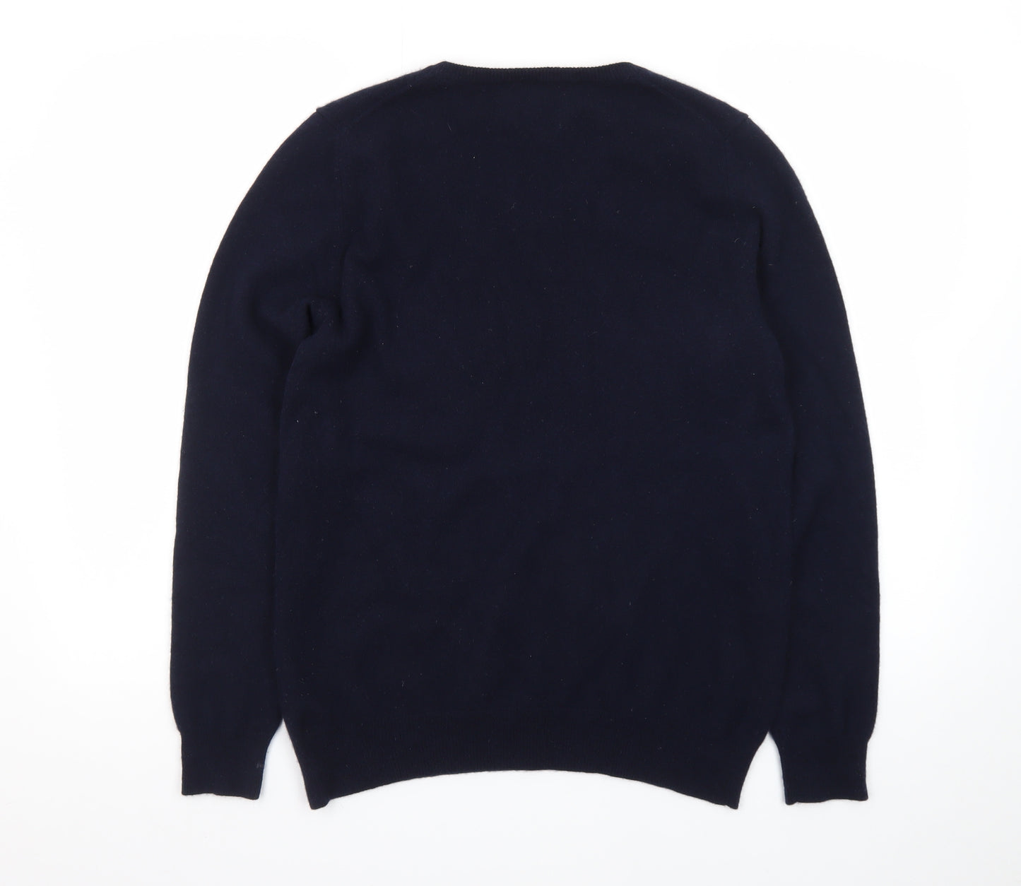 Marks and Spencer Autograph Men's Navy Cashmere V-Neck Jumper Size S