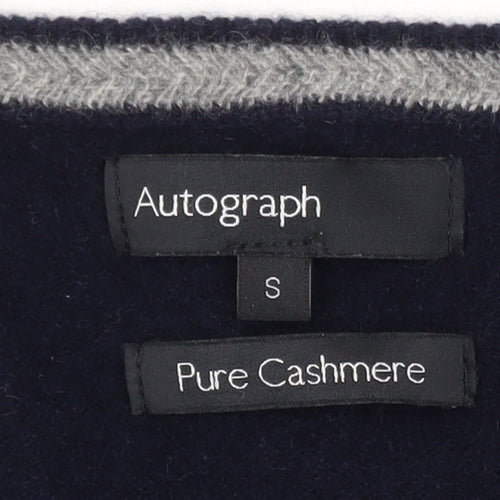 Marks and Spencer Autograph Men's Navy Cashmere V-Neck Jumper Size S