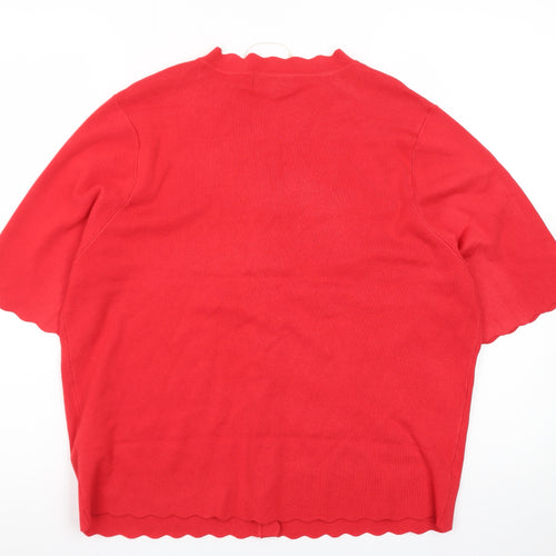 Marks and Spencer Women’s Red Short Sleeve Cardigan XL
