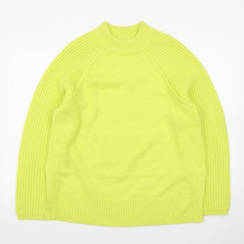 Marks and Spencer Women's Yellow Crew Neck Knitted Pullover Jumper Size M