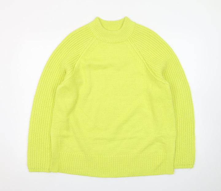 Marks and Spencer Women's Yellow Crew Neck Knitted Pullover Jumper Size M