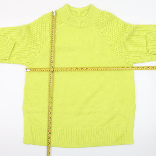 Marks and Spencer Women's Yellow Crew Neck Knitted Pullover Jumper Size M