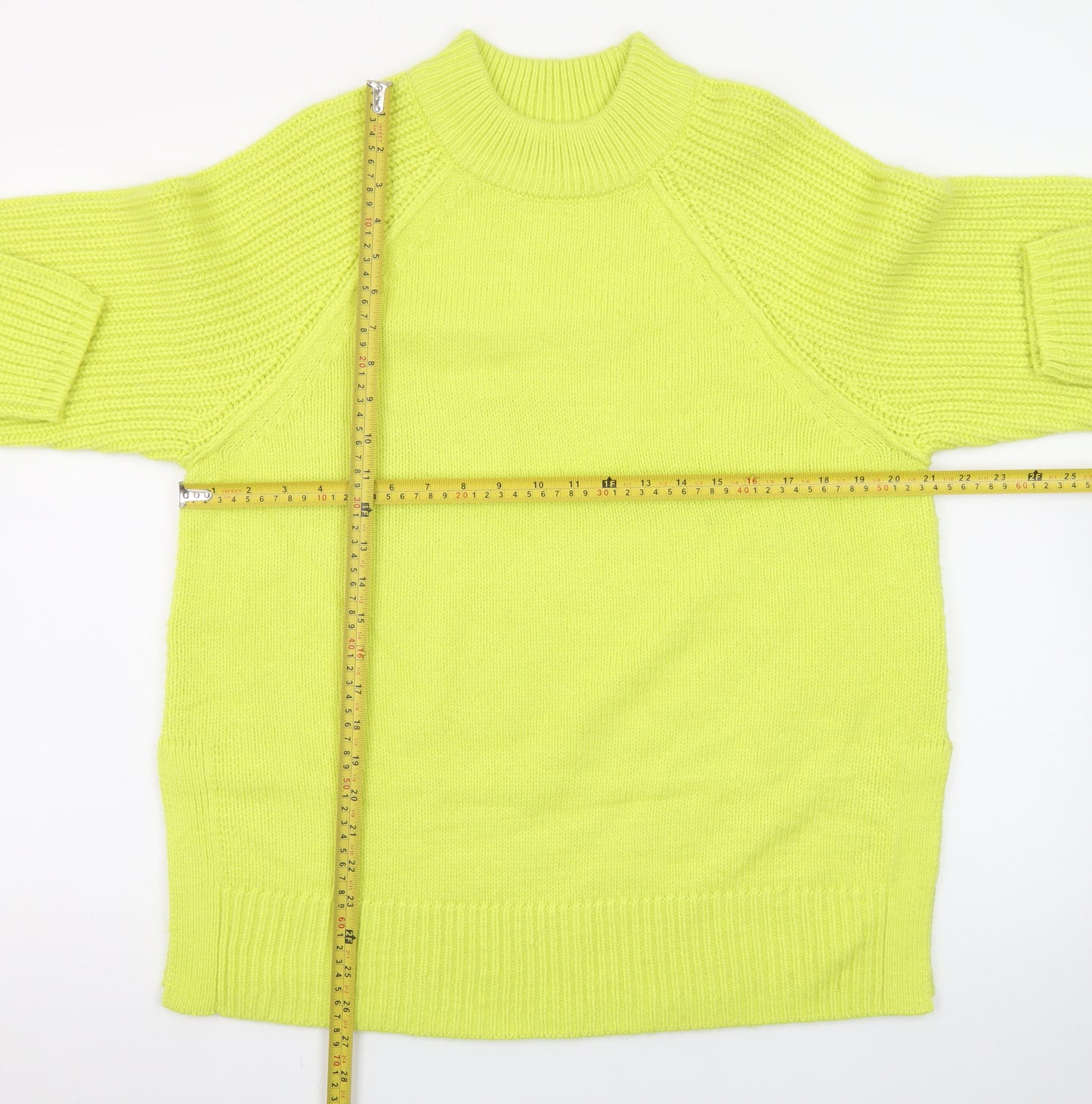 Marks and Spencer Women's Yellow Crew Neck Knitted Pullover Jumper Size M
