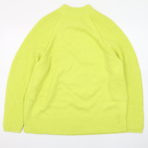 Marks and Spencer Women's Yellow Crew Neck Knitted Pullover Jumper Size M