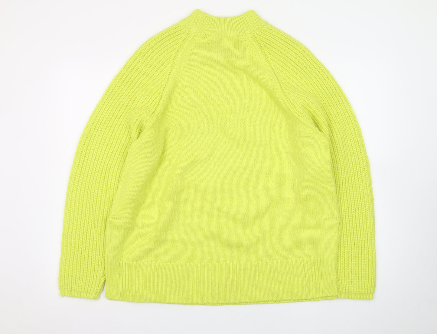 Marks and Spencer Women's Yellow Crew Neck Knitted Pullover Jumper Size M