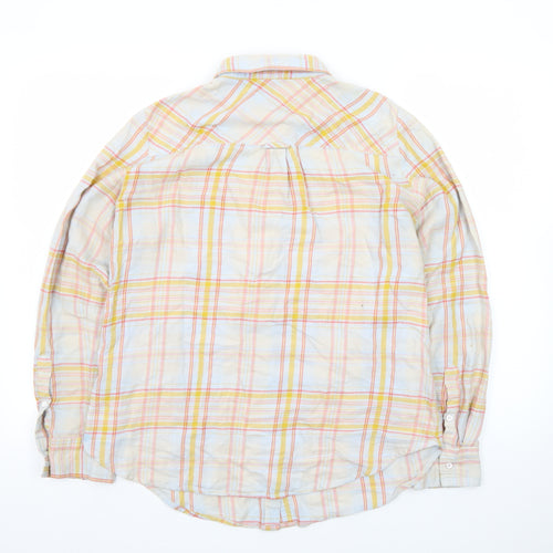 FatFace Women’s Multicoloured Cotton Check Long Sleeve Button-Up Shirt Size 12