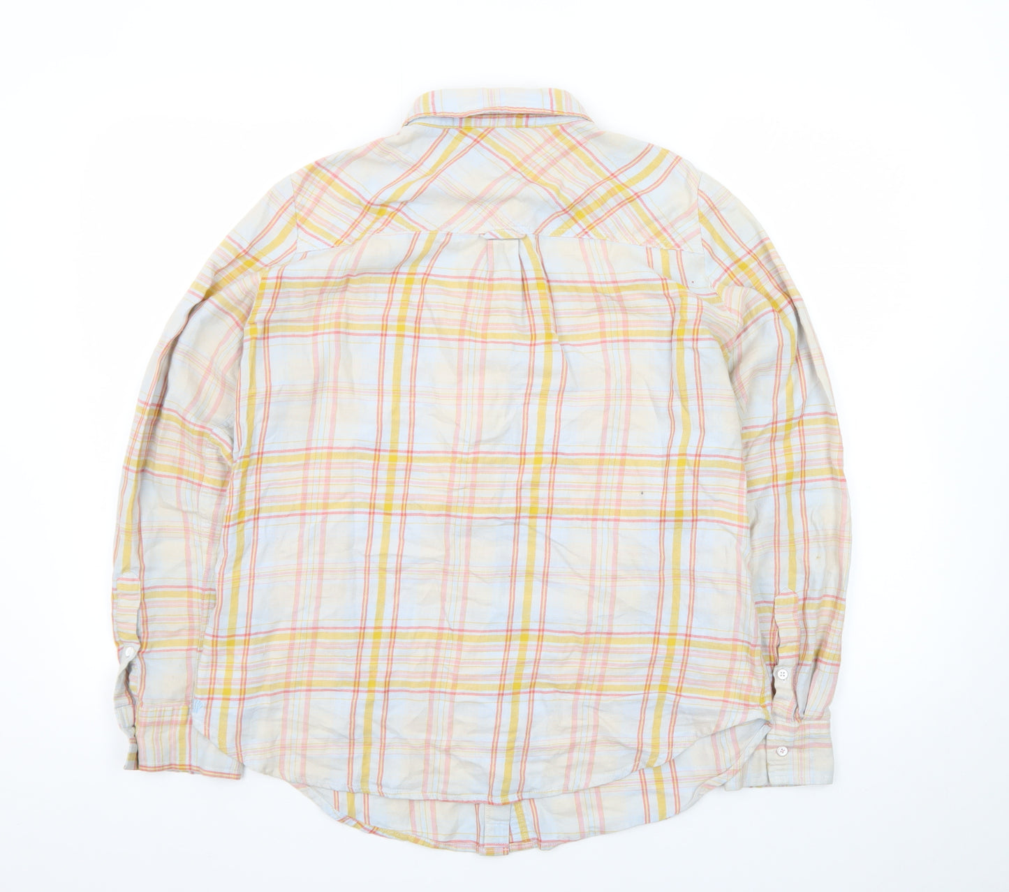 FatFace Women’s Multicoloured Cotton Check Long Sleeve Button-Up Shirt Size 12