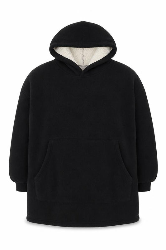 Mountain Warehouse Men Black Fleece Hooded Robe One Size Winter