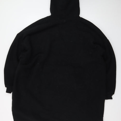 Mountain Warehouse Men Black Fleece Hooded Robe One Size Winter