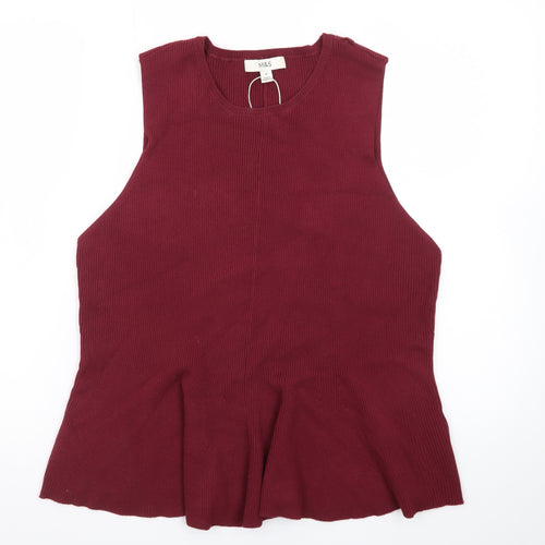 Marks and Spencer Womens Red Sleeveless Knit Tank Top XL