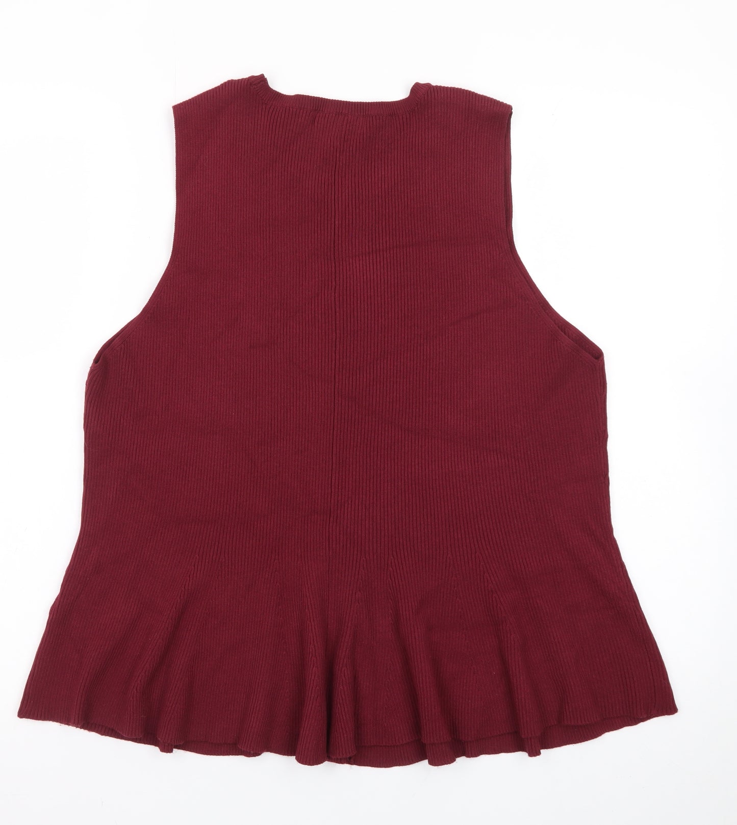 Marks and Spencer Womens Red Sleeveless Knit Tank Top XL
