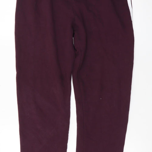 DKNY Sport Womens Burgundy Jogger Sweatpants Size L Cotton Blend
