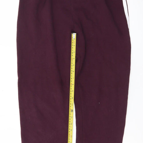 DKNY Sport Womens Burgundy Jogger Sweatpants Size L Cotton Blend
