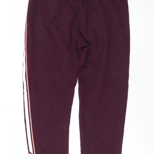 DKNY Sport Womens Burgundy Jogger Sweatpants Size L Cotton Blend